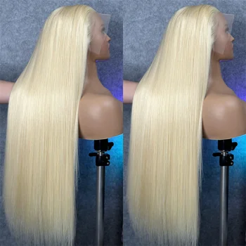 13x6 613 Blonda Dantela Frontal Peruci Brazilian Direct Transparent 13x4 Culoare Miere Dantelă Față Peruci Par Uman Pentru Femei