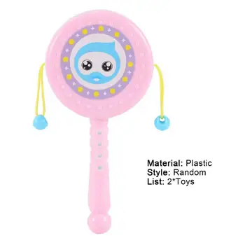 2 buc Tambur în Formă de Sunatoare Atractiv Margele de Plastic de Design Băieți Fete Spin Jucărie de Culoare Aleatorii pentru Copii, Muzică pentru Copii, Jucarii Educative