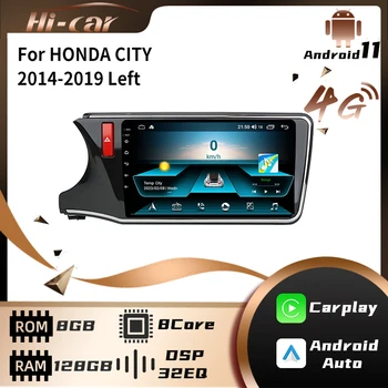 2 Din Autoradio pentru HONDA CITY 2014-2019（Stânga） Radio Auto Stereo WiFi Carplay de Navigare GPS Multimedia Video Player Unitatea de Cap