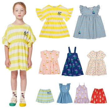 2023 Bobo Fata Rochie de Copii Drăguț Rochii Casual de Vara pentru Copii Fusta Fetita Original Designer de Brand Vestidos de Îmbrăcăminte 1-9Y