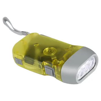 3 LED-uri Mână Apăsând Dynamo Manivela Puterea Vântului de Până lanterna Lanterna Lumina Presă de Mână Manivela Lampa Camping Light Pentru Acasă în aer liber