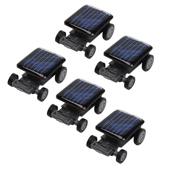 5X Înaltă Calitate, cel mai Mic Mini Masina Energie Solară Mașină de Jucărie cal de Curse de Învățământ Gadget Copii Jucăriile Copil de Energie Solară Jucărie Negru