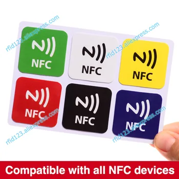 6pcs/lot NTAG213,NFC tag-uri RFID etichete adezive autocolant,compatibil cu toate nfc produse