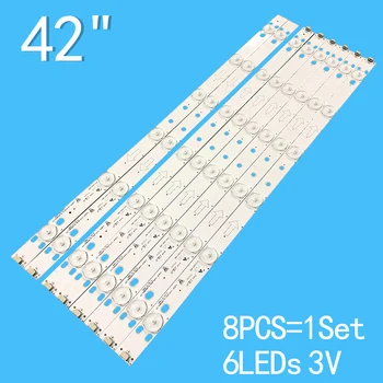 8PCS de Fundal cu LED Strip Pentru 459mm TOT_42B2500_A/B_L6X6_Pitch 4C-LB420T-HQ2A pentru 42H130 4C-LB420T-YH4B 4C-LB420T-YH4A LVF420CM0T