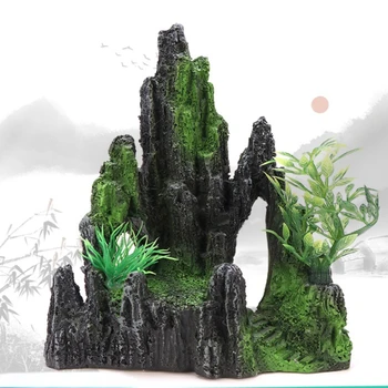 Acvariu decoracion acuario Acvariu de Munte, Stânci artificiale de Simulare Rășină Piatră Stânci Rezervor de Pește Peisaj Bonsai Ornamente
