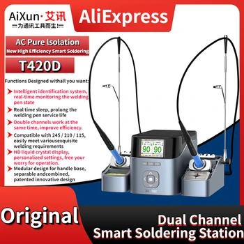 AIXUN T420D Inteligent Dublu Sudare Stație Cu T210 T115 T245 se Ocupe de Lipit ciocan de Lipit Statie de Telefon PCB Reparații