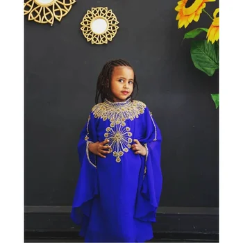 Albastru de rochii Noi, Speciale, Copii Royal Abaya Marocan Cămașă Lungă Europene și Americane de Moda