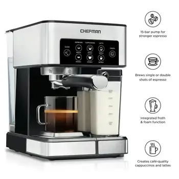 Barista Pro Espresso, Cappuccino și Latte cu Spumant de Lapte, din Oțel Inoxidabil