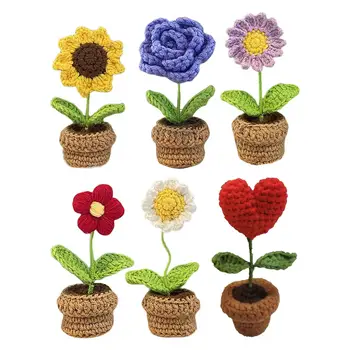 Completați Croșetat Kit Croșetat Craft Set De Tricotat De Mână Jucărie Mici Ghivece De Flori