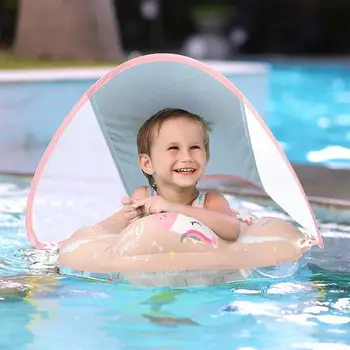 Copii De Înot Float Cu Baldachin Gonflabile Pentru Sugari Plutitoare Inel De Copii De Înot Piscină Accesorii Cerc De Baie Jucării De Vară Dropship