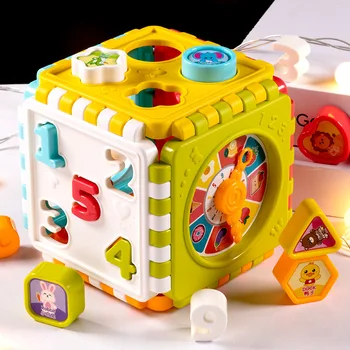 De învățământ Culoare și Forma de Potrivire Jucărie Kit Forma de Meci Sortare Cutie cu Ceas Interactiv Jocuri de Matematica Cadou Perfect pentru Copii