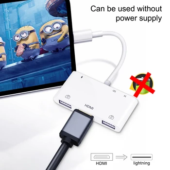 Fulger La 1080P HDMI Cablu USB SD TF Card Reader OTG Adaptorului Multiport Digital AV Hub Pentru iPhone14/13/12/11/XS/XR/X/8/7/iPad