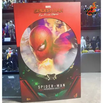 Hottoys Mms542 Marvel Spider-man Departe De Casă Roșu Și Negru Modernizate Battlesuit Acțiune Figura Model de Jucărie Cadou de Colectare Hobby