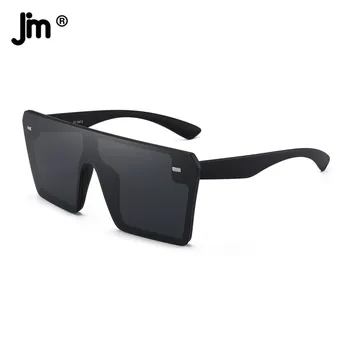 JM Bărbați Femei Supradimensionat ochelari de Soare Patrati Designer de Brand fără ramă Scut ochelari de Soare UV400