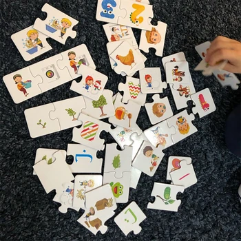 Materiale Montessori Animale de Puzzle de Potrivire de Învățare Eudcation Montessori Jucarii Pentru copii de 3 Ani Activități de Învățare Pentru Copii D44Y