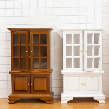 Miniatură 1:12 model de casă de păpuși artefact buzunar modern cabinet de sticlă, Colecția Cabinetului luminoase, mobilier de cabinet ornamente