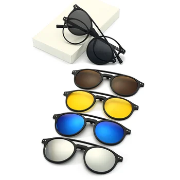 Moda Rotund ochelari de Soare Polarizat Bărbați Femei Clasic Vintage Negru de Conducere Ochelari de Soare Cerc Oval Designer Retro ochelari de soare UV400