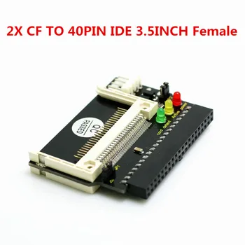 Negru față-Verso Card CF la 3,5 Femeie de 40 de pin cf la IDE Adaptor Convertor Card Standard IDE Adevărat-Mod IDE pentru Hard Disk PC