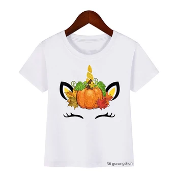 Nou pentru copii t-shirt amuzant unicorn dovleac de halloween de imprimare pentru copii costum de halloween moda băieți/ fete universal tricouri