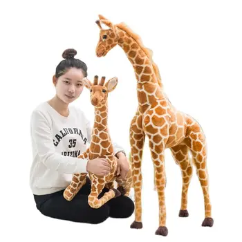 Noua Simulare 1 buc 80-120cm Imens Viața Reală Girafa Jucării de Pluș Drăguț Animal de Pluș Papusi Super Moale de Înaltă Calitate, Cadou de Ziua de nastere