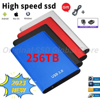 Original Mobile 256TB Solid state Drive SSD Portabil de Stocare Extern Hard Disk USB3.0 1 TB, Compatibil pentru PC Notebook Laptop PS4