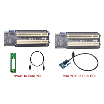 PCIE, PCI-E PCI-Express X1 La PCI Coloane Card PCI-E Cu Dublă Expansiune PCI Adaptor USB 3.0 Cablu Convertor pentru PC