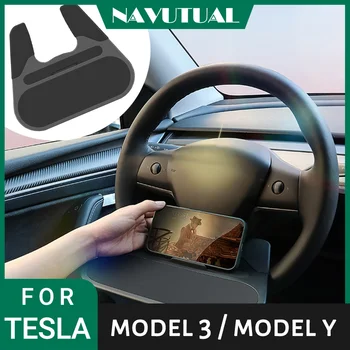 Pentru Tesla Model 3 Model Y Accesorii Volan Tavă ABS Mini Alimente Masă de Birou pentru Telefon Cosmetice