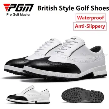 Pgm Pantofi De Golf Pentru Bărbați Impermeabil Bocanc Stil De Golf, Pantofi De Sex Masculin Rezistent La Alunecare Pantofi Sport Casual În Aer Liber De Afaceri Încălțăminte