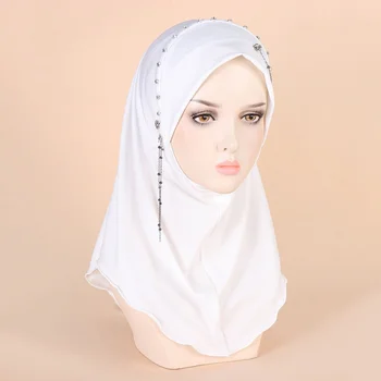 Populare Musulmane Pulover Handmade Lanț Clauza Ornament Femei Elastice Capac Prosop