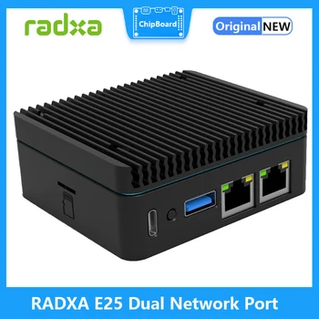RADXA E25 Dual Port de Rețea placă de Dezvoltare cu RK3568 CM3I Core bord cu carcasa de Metal
