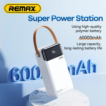 Remax 22.5 W 60000mAh PowerBank de Mare Capacitate PD20W LED Rapid de Încărcare Baterie Externă Pentru iPhone Huawei a Construit în 2 Cabluri