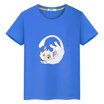 Suzume Nu Tojimari Daijin Cat T-shirt Anime Grafic de Imprimare Japoneză Tee-tricou 100% Bumbac Baieti/Fete Copii Tricouri Kawaii