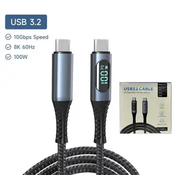 Usb3.2 10gbps Tip C Tip C Cablu Pd3.1 100w Rapid de Încărcare Cablu 8k La 60hz Pentru Ps5 Nintendo Comutator Jocuri Accesorii