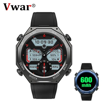VWAR TANC M1 Militare Ceas Inteligent IP69K Impermeabil Bluetooth Apel 100+ Moduri de Sport Robust Smartwatch pentru Android IOS 600mAh