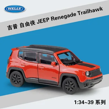Welly 1:36 JEEP Renegade Trailhawk aliaj model de masina trage înapoi de vehicul de a Colecta cadouri Non-telecomanda tip de transport de jucărie