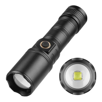 XHP70 de Mare Putere Lanterna LED-uri Lanterna de TIP C Reincarcabila cu Zoom cu rază Lungă de Lanterne De Camping Pescuit, Drumeții autoapărare