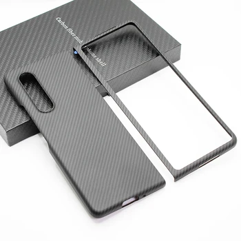 ZXKE Carbon Caz Pentru Samsung Galaxy Z Fold3 W22 Acoperi Ultralight Ultrathin Confortabil Comerciale Fibra Aramid Coajă de Protecție