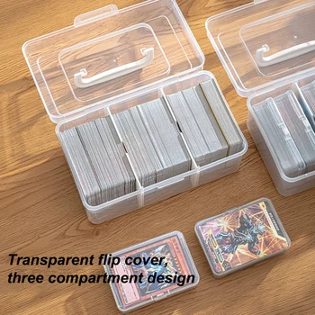 Din Plastic Transparent Card Cutie cu 2 Separatoare cu Mici Boxs Deține 400 De Carduri+ Tranding Card Cutie de Colectare pentru YGO