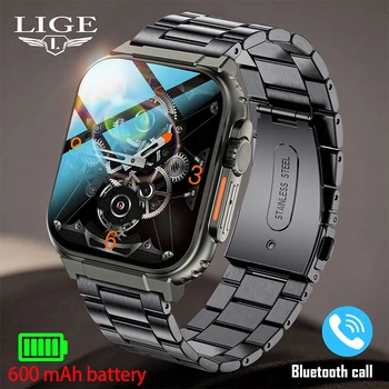 LIGE Noi 600mAh Ceas Inteligent Ultra-i văd pe Oameni Bluetooth Apel TWS Locale de Muzică Sport Ceas 2.0 Inch IP68 Impermeabil Ultra Smartwatch