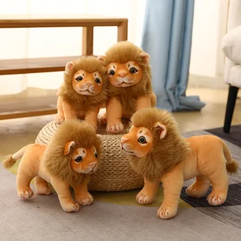 Plus De Simulare Leu Tigru Păpușă Jucărie De Pluș Drăguț De Pluș Animal De Pluș Jucărie Pentru Copii Zoo Jucarie Papusa Cadou