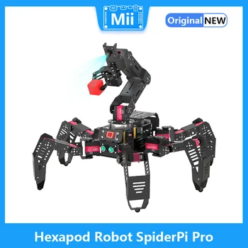SpiderPi Pro: Hiwonder Robot Hexapod cu AI Viziune Braț Robotic Alimentat de Raspberry Pi 4B 4GB