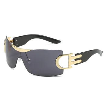 Trendy Y2k ochelari de Soare Femei Bărbați Supradimensionate Designer de Brand Ciclism Ochelari de Soare Ochelari de 2000 E Una Bucata Ochelari Nuante gafas Ochelari
